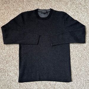 Bloomingdale's Men's Dark Grey Merino Wool Crewneck Sweater